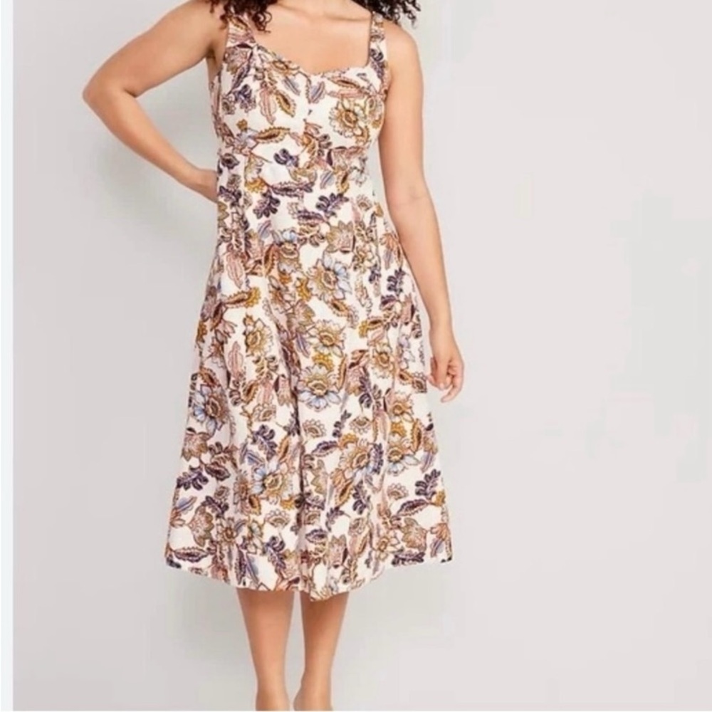 Old Navy Floral Midi Dress - Multicolor